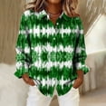 thumbnail image 2 of Womens Button Down Shirt St. Patrick‘s Day Print Blouse 2026 Spring Tops Casual Collared Top Lightweight Long Sleeve Clothing Irish Holiday Outfits Fashionable Work Tees, 2 of 5