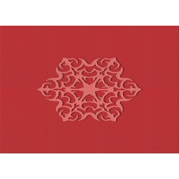 Ahgly Company Machine Washable Indoor Rectangle Transitional Red Area Rugs, 5' x 8'