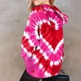 thumbnail image 4 of Girl's Tie Dye Hoodies Loose Heart Printed Long Sleeve Teen Hooded Pullovers Trendy Sweatshirts with Pocket, 4 of 4