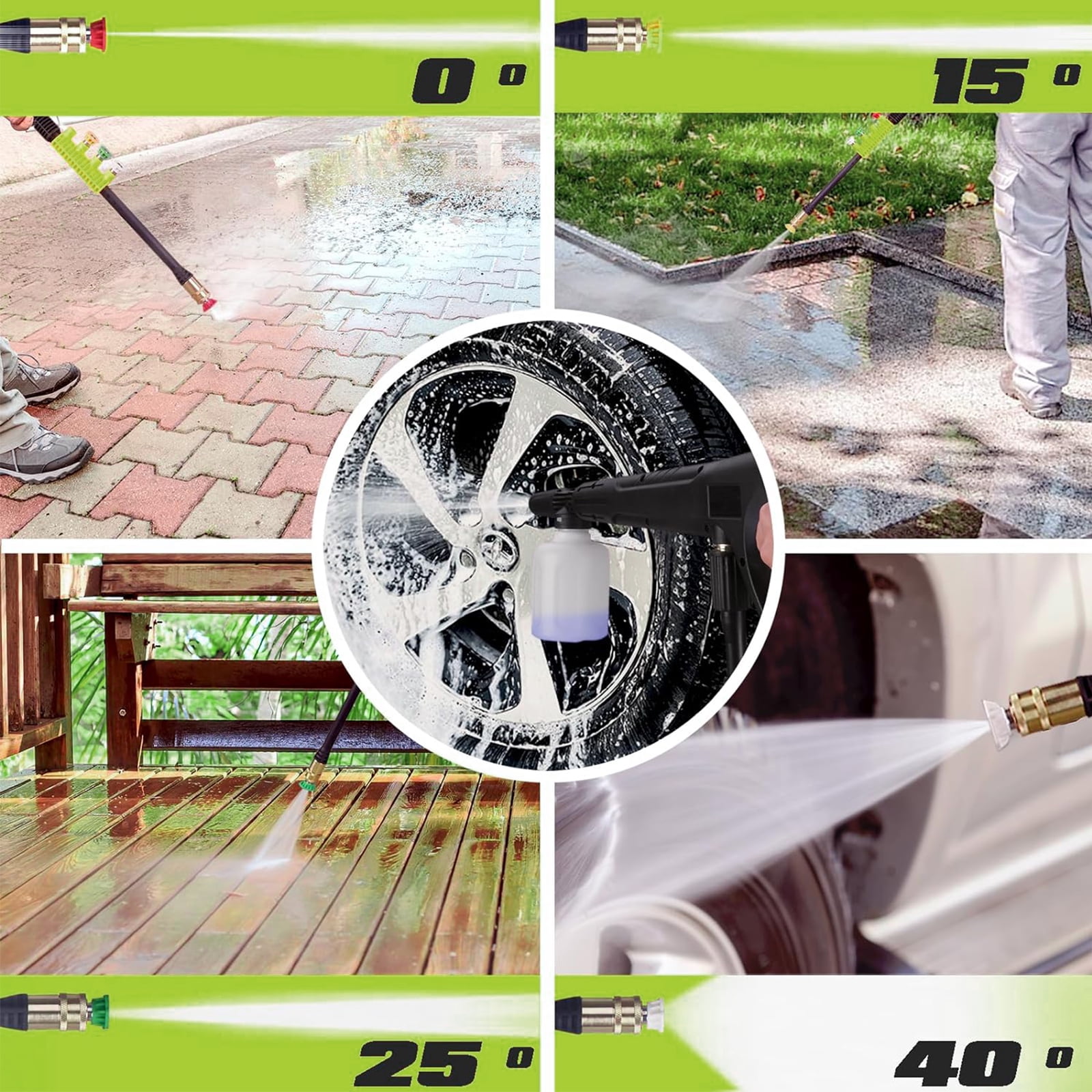 TEBRU Electric Pressure Washer, 3500 Max PSI, 2.4 GPM Power Washer Machine with Hose Reel, 32FT Hose, 5 Quick Connect Nozzles, Foam Cannon Portable to Clean Patios, Cars, Fences, Driveways