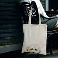 thumbnail image 5 of WIRESTER 14.17 x 12.2 inches Cotton Tote Bag Reusable Grocery Shopping Cloth Bags - Animal Bichon Frise Dog, 5 of 6
