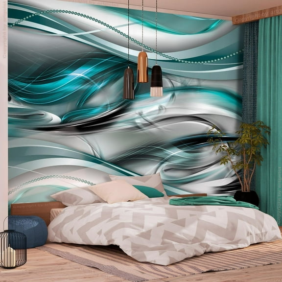 Tiptophomedecor Abstract Wallpaper Wall Mural - Tunnels Green