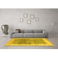 thumbnail image 3 of Ahgly Company Machine Washable Indoor Rectangle Abstract Yellow Modern Area Rugs, 3' x 5', 3 of 4