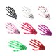 thumbnail image 2 of 8 horquillas fluorescentes con forma de hueso de mano para Halloween con forma de garra fantasma, 2 of 6