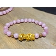 thumbnail image 3 of Pink Cat Eye Feng Shui Stretch Bracelet | 8mm Beaded Gift for Her, 3 of 5