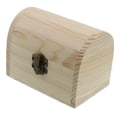 thumbnail image 3 of Plain Wood Wooden Arched Hinged Storage Boxes Craft Gift Box, 3 of 11