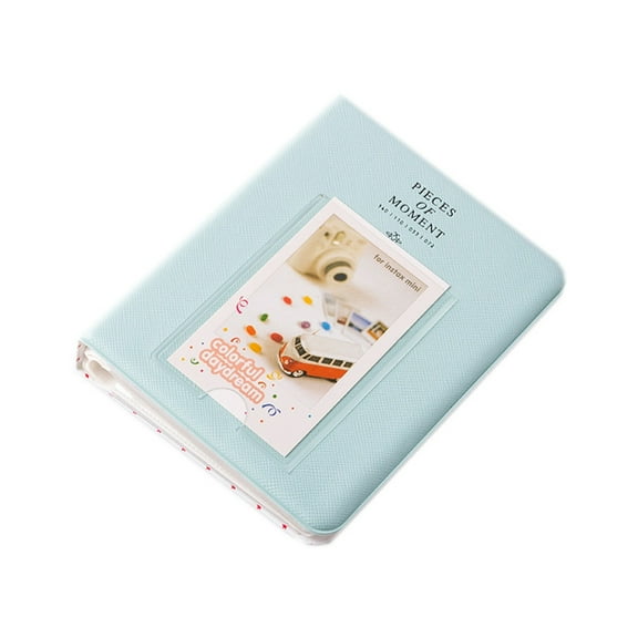 Holloyiver Small Photo Albums 3.5 x 2.5, Mini Photo Albums Holds 64 Photos Cute Picture Album Leather Photo Book for Baby Kids Birthday, Family, Anniversary