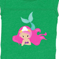 thumbnail image 4 of Inktastic Cute Mermaid, Pink Hair, Green Tail Girls Baby Bodysuit, 4 of 5