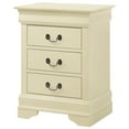 thumbnail image 2 of Glory Furniture Louis Phillipe 3 Drawer Nightstand in Beige, 2 of 5