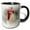 Black/White, variant on 3drose, Image of Watercolor Rooster, 11oz Two-tone Green Mug