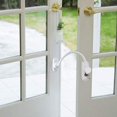 thumbnail image 3 of Cerradura de puerta para ventana, puerta corredera, bloqueo de seguridad para niños y bebés, cables de captura con llave de acero inoxidable, 2 uds., 3 of 5
