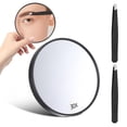 thumbnail image 3 of QualitChoice Convenient And Practical Stick On Shower Mirror For Men Magnifying Mirror With Suction Cup Versatile Black+Tweezers, 3 of 6
