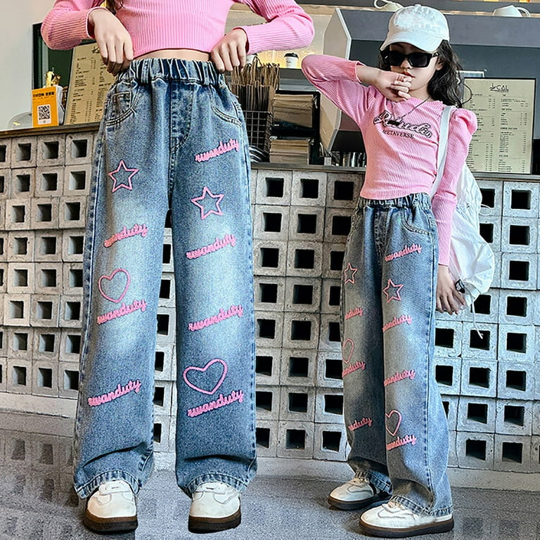 GBSYEWXS Denim Pant For Girls Children Size 13 Years--14 Years