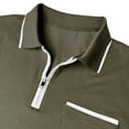 thumbnail image 6 of YLSDY Mens Sports Shirts Quarter Zip up Shirts Casual Classic Lightweight Short Sleeve Golf Collared Shirt with Pocket Green XXXL, 6 of 6
