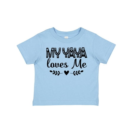

Inktastic My Yaya Loves Me Scandinavian Gift Toddler Toddler Girl T-Shirt