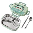 thumbnail image 1 of Ltdhehe Lunch pour Enfants en Acier Inoxydable avec Compartiments, Récipient Bento Étanche pour École, Voyage, Vaisselle Réutilisable Durable Incluant Cuillère et Baguettes, 1 of 7