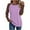 Purple, variant on CHGBMOK Long Sleeve Shirts for Women Raglan Color Block Crew Neck Tops Trendy Casual Loose Blouses