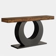 thumbnail image 2 of GVN Console Table, Entryway Table, Modern Wooden Console Table with Circular Metal Base, Entryway Sofa Side Table, 2 of 7