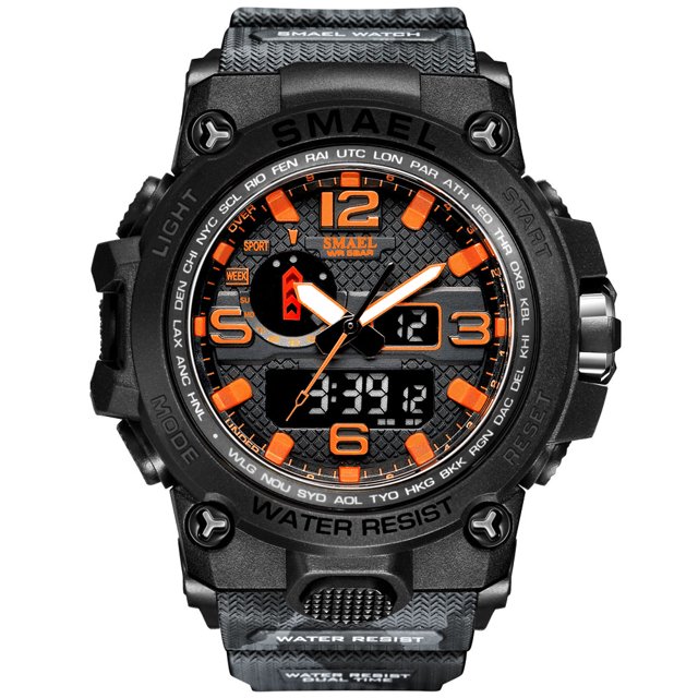 Relojes SMAEL para hombre, reloj resistente al agua de 50M, alarma, reloj para hombre 1545D, reloj de pulsera de doble pantalla, reloj militar de cuarzo, nuevo deporte para hombre Tan Jianjun unisex