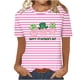 thumbnail image 1 of Camisetas Casuales de Mujer Nueva Moda Impresa Cuello Tripulado Manga Corta, Top Ligero para Diario Y Fiesta, 1 of 4