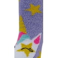 thumbnail image 2 of Airplus Holiday Aloe Infused Spa Crew Socks, Purple Unicorns, Women's Medium 5-10, 2 of 3