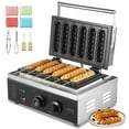 thumbnail image 1 of VEVOR 6 Pcs Gaufrier Commercial Bâton Gaufrier Gaufrier Hot-Dog Fer à Gaufres 1500 W, 1 of 9