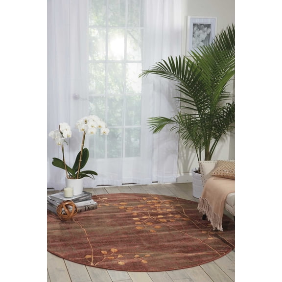 Nourison Somerset Nature Multicolor 5'6" x ROUND Area Rug, (6 Round)
