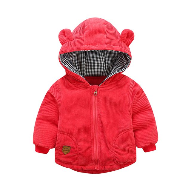 2020 chaqueta de abrigo de invierno para niños nuevos niños niñas más terciopelo con capucha abrigo cálido chaqueta cortavientos bebé niños Coats12-18M (80) Gao Jinjia LED