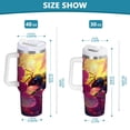 thumbnail image 3 of DIXRUYEE Steel Water Bottles Tumbler Creative Radiant Bee in Bloom Pattern 40oz/30oz, 3 of 9