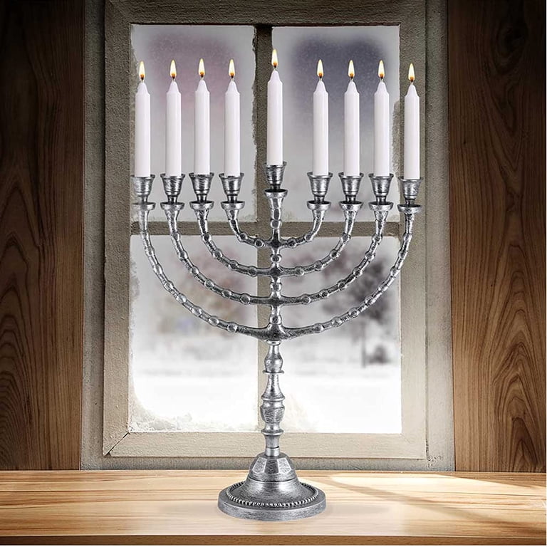 Zion Judaica Large Traditional Chanukah Menorah, 21" Tall photo 5