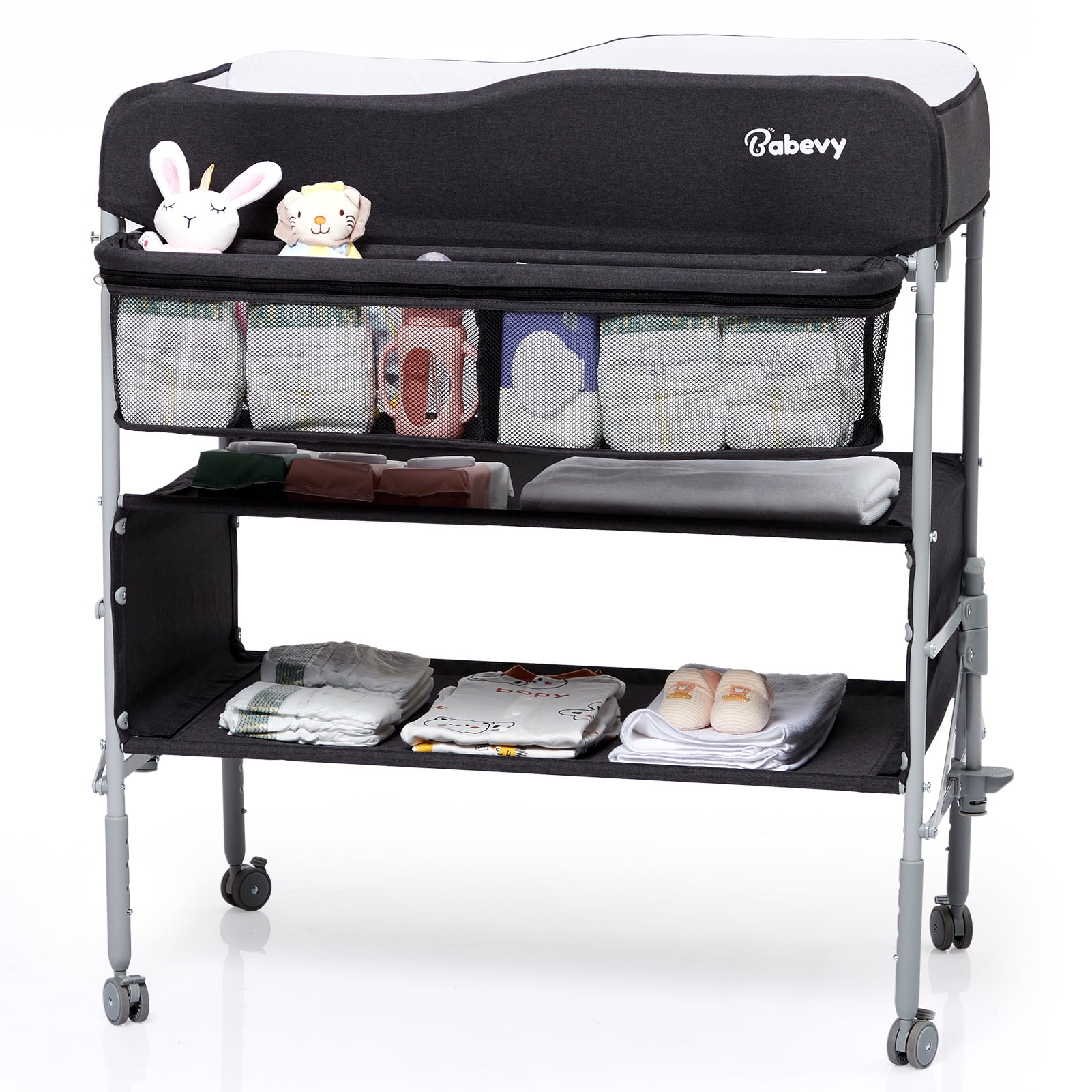 Babevy Portable Baby Changing Table, Foldable Diaper Changing Table
