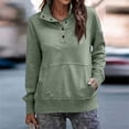 thumbnail image 4 of Womens-Button-Henley-Pullover-Sweatshirt-Casual-Mock-Neck-Long-Sleeve-Fleece-Tops-with-Pocket, 4 of 5