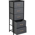 thumbnail image 3 of LLLLZASD Fabric Dresser with 5 Drawers, Vertical Dresser Storage Tower, Storage Cabinet Organizer Unit for Bedroom, Living Room, Closet, Entryway, Hallway, Nursery Room, 3 of 8