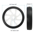 thumbnail image 2 of Uxcell 5" Universal Air Compressor Wheel with 0.46" Hole for Easy Mobility, White, 2 of 6