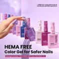 thumbnail image 2 of Set de esmaltes de uñas en gel Beetles Hema Free, 6 colores, 15 ml, 2 of 6