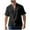 Black, variant on WRKEKC Mens Short Sleeve Athletic Shirts Summer Solid Color Stand Collar Thin Breathable Casual Sport T-Shirt