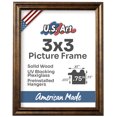 thumbnail image 2 of US Art Frames Vintage Rustic Bronze 3x3 Picture Frame .75" Wide - Preinstalled Hangers and UV Blocking Plexiglass, 100% USA Made, 2 of 4