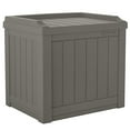 thumbnail image 2 of Suncast 22 gal Outdoor Patio Small Deck Box w/Storage Seat, Stone (3 Pack), 2 of 9