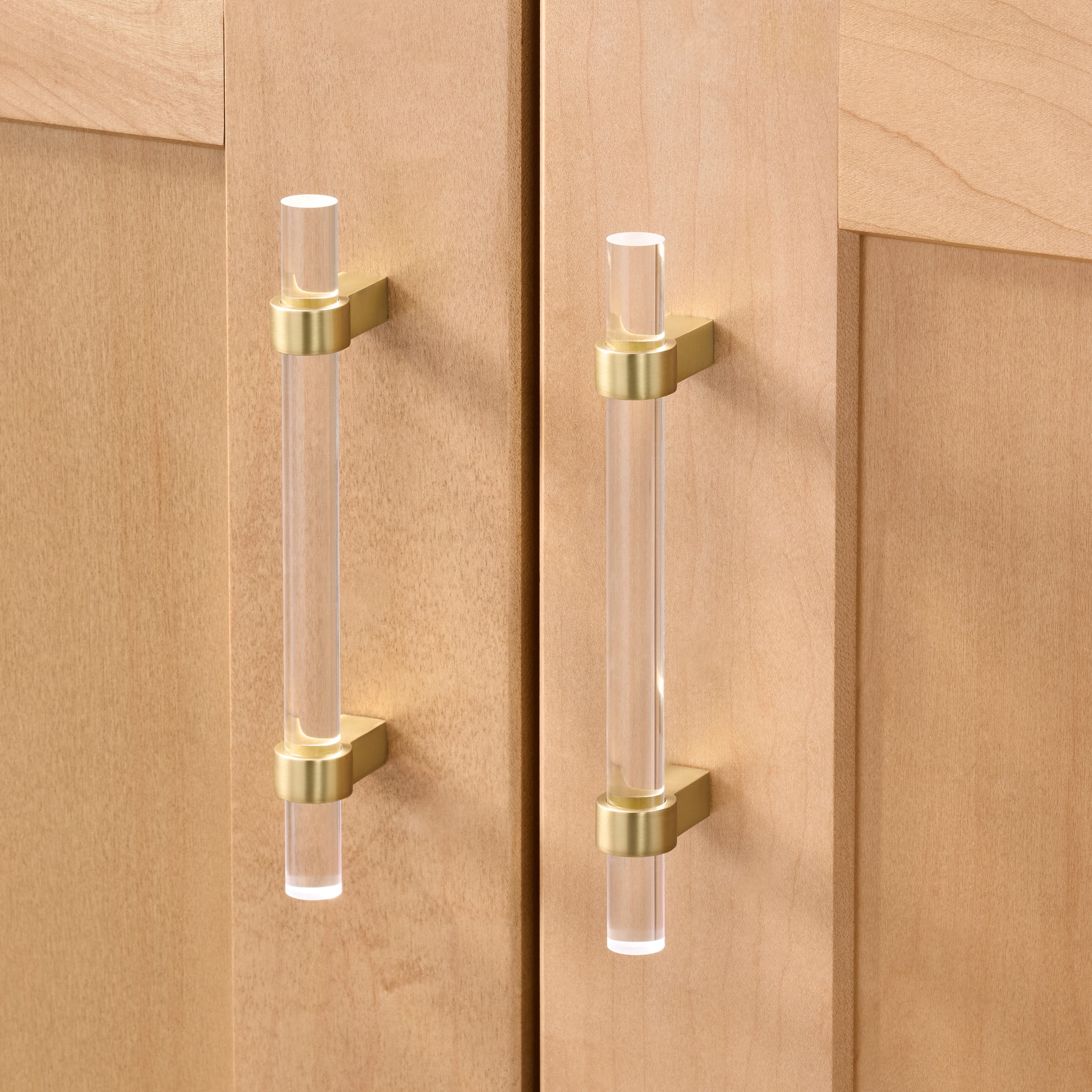 Better Homes & Gardens 3.75" Acrylic Pull, 2 Pack, Brass