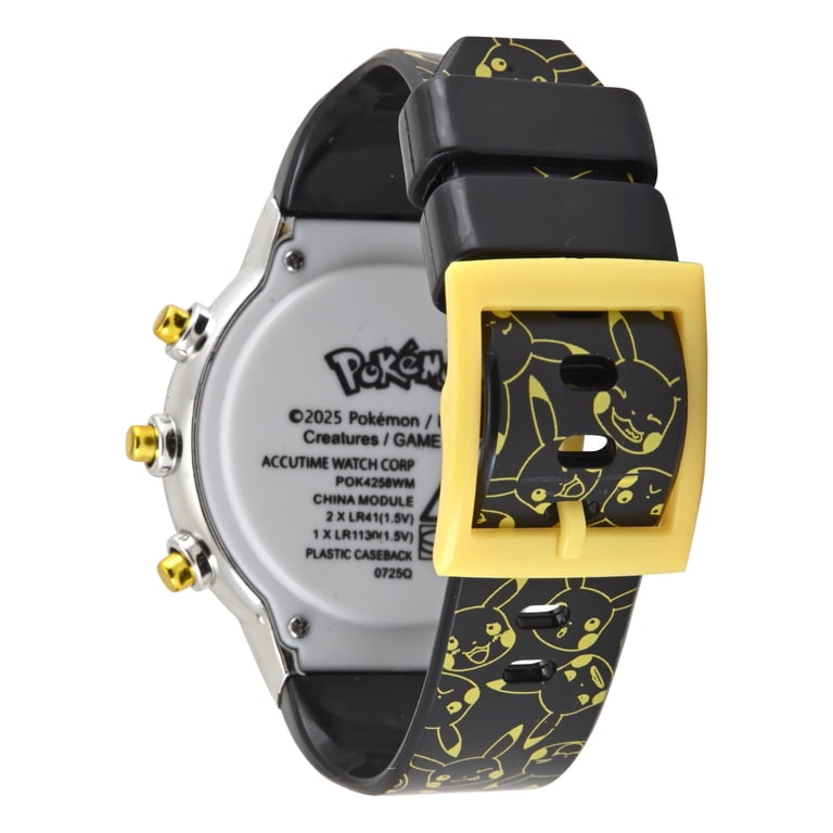 Pokémon Pikachu LCD Flashing Bezel Watch Yellow Black photo 3