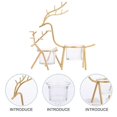thumbnail image 1 of Nordic Deer Candle Holder Glass Iron for Home Adornment 2Pcs, 1 of 5