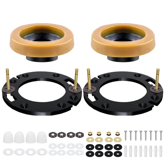 7829 DIY Toilet Flange Wax Rings with All Component 3 Inch for Simple Mounting Setups