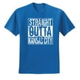 thumbnail image 2 of Straight Outta Kansas City KC Fan | Fantasy Baseball Fans | Mens Sports Graphic T-Shirt, Royal, Large, 2 of 4