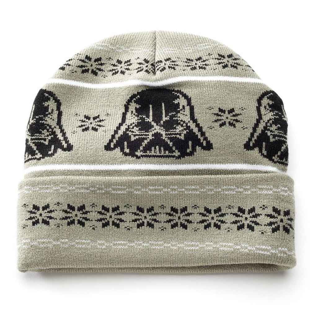 Fair Isle Darth Vader Knit Beanie Hat 