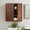 Walnut, variant on Teamson Home Tremolo Modern Boho 2-Door Wall Cabinet with Push-Open Design, Solid Wood & Fluted Fronts