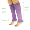 thumbnail image 5 of Aerobic Leg Warmers for Women 3 Pairs Purple Cotton Knee High, 5 of 8