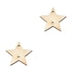 thumbnail image 2 of Kearding 100 piezas de rebanadas de , letreros sin terminar, regalos colgantes pulidos, estrella redonda, recorte de Natural, artesanías hechas estrella 30 mm 2Conjunto, 2 of 6