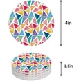 thumbnail image 1 of POGLIP Aquarelle Triangle Géométrie Ensemble de 4 Rond Coaster pour les Boissons, Absorbant en Pierre Céramique Coasters Tasse Tapis avec Base en Liège pour la Maison Cuisine Salle Café Table, 1 of 5