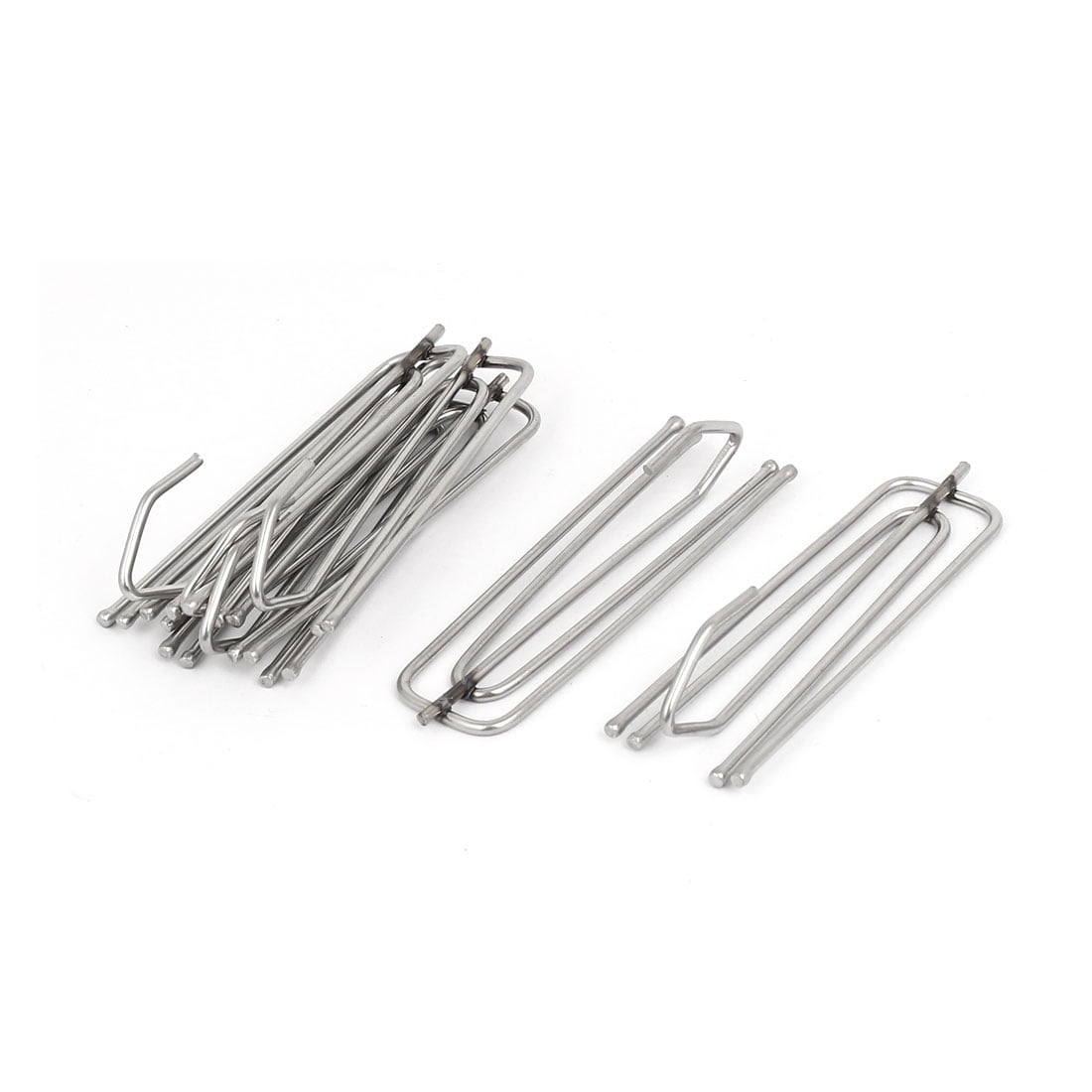 Metal Four Prongs Drapery Curtain Hangers Pleat Hooks Clips Silver Tone