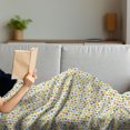 thumbnail image 3 of Scandinavian Soft Flannel Fleece Throw Blanket, Simplistic Pattern with Colorful Half Circles and Dots Ornamental Creative, Cozy Plush for Indoor and Outdoor Use, 70" x 90", Multicolor, by Ambesonne, 3 of 5